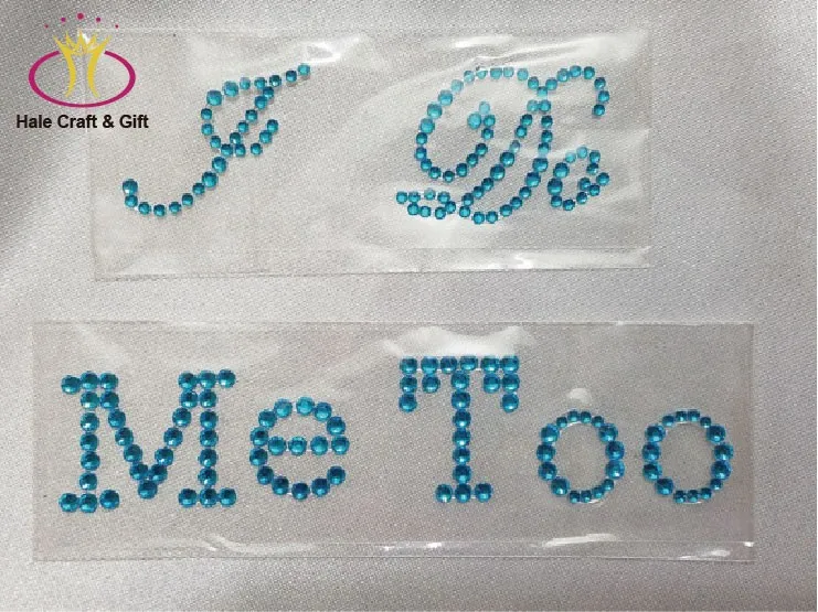 Good Quality Bride Groom Rhinestone Wedding Shoe I Do Letter Sticker