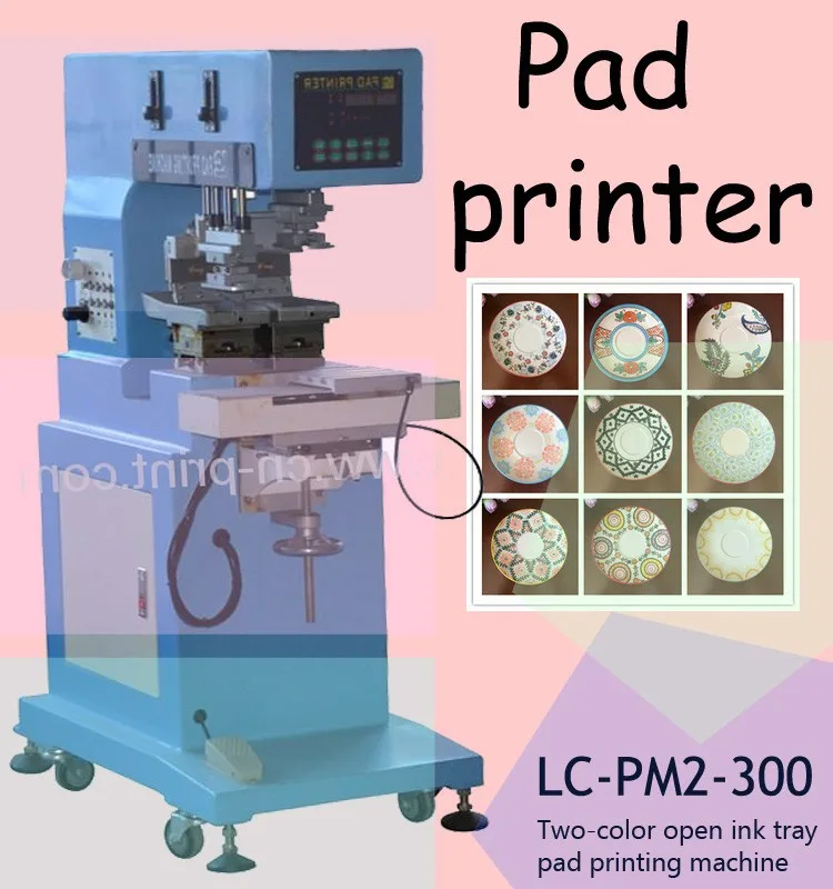 China lc brand double-color semi-automatic pad printing machines LC-PM2-300 large sale
