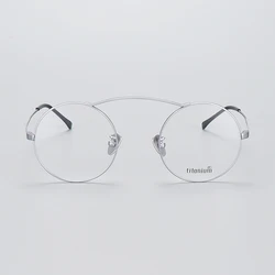 italy design fashion titanium optical eyeglass business round frames china factory wholesale myopia prescription eyewear