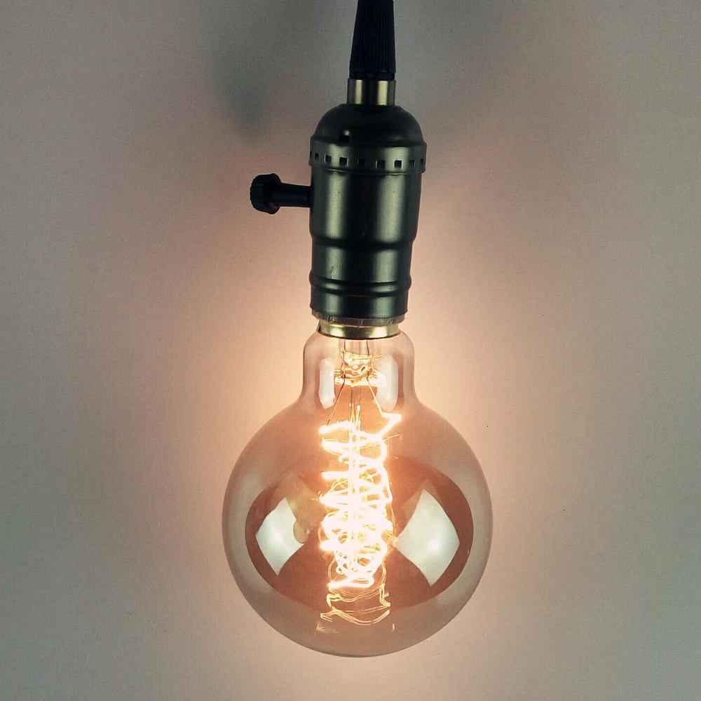 G95 Smoked Grey Glass Vintage Spiral Tungsten Filament Edison Bulb 25w 40w 60w Edison Light Bulb