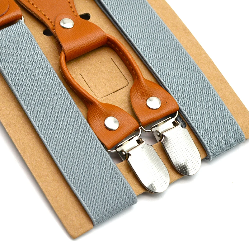 Веселые подтяжки для детей, 4 зажима, 2,5 см, ширина 65 см, подтяжки в британском стиле с галстуком-бабочкой