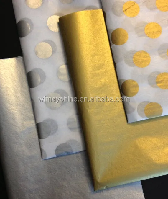
Gold & Silver Patterned Tissue Paper for Premium Packing 