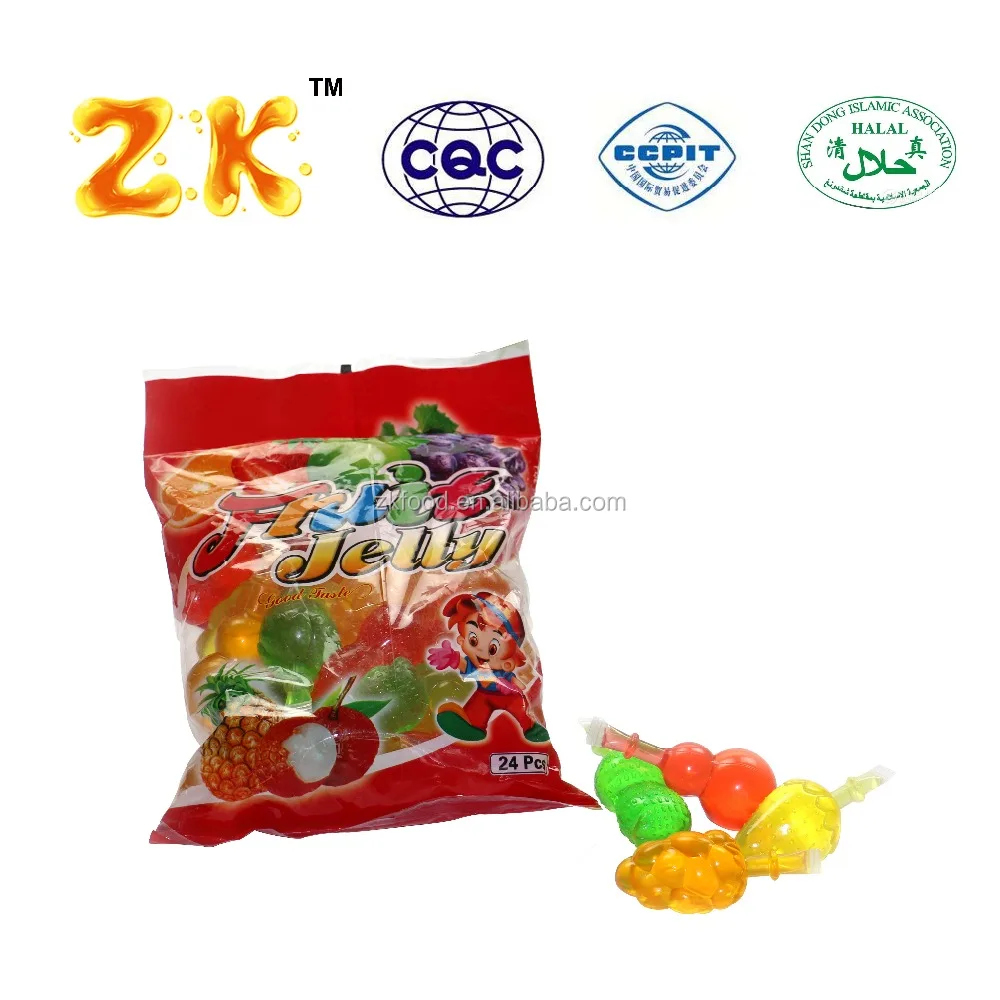Assorted mini fruit shape jelly mix fruity suck jelly