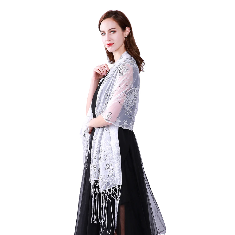 Дешевый оптовый изготовленный на заказ роскошный женский шарф с кисточками