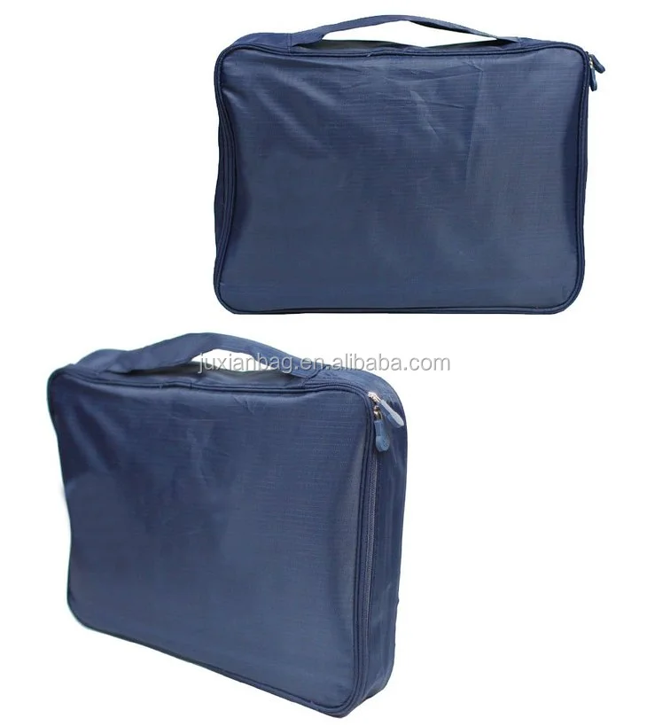 Double Zipper Mesh Suit, Shirt, and Tie Travel Storage Organizer Case with Handle