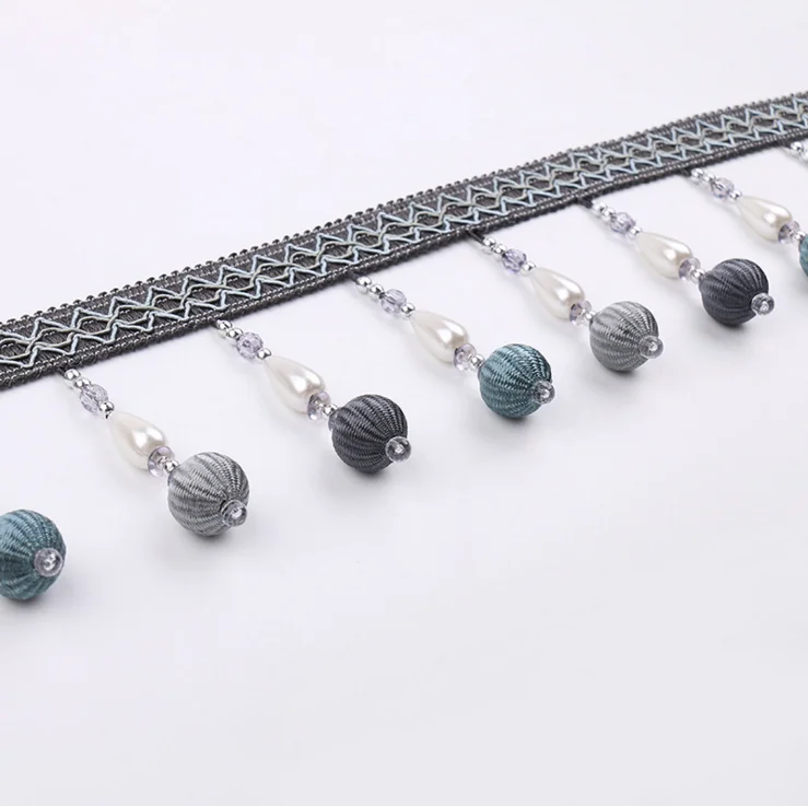 Wholesale 100% Polyester Beaded Fringe For Curtain
