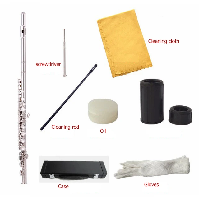 Hot sale woodwind instrument flute 16 holes C key colored flute