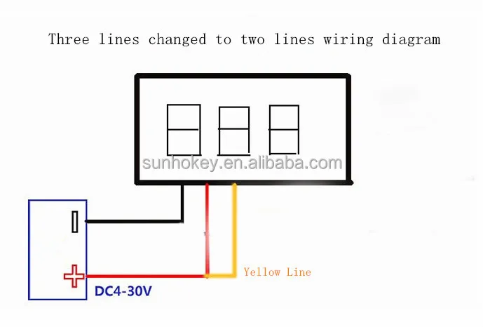 0.28-inch ultra-small digital DC voltmeter adjustable three-wire digital voltmeter battery DC0-100V