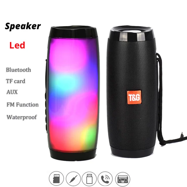 New Arrival Portable LED  Pulse Speaker Wireless light flashing waterproof tg 157 speaker