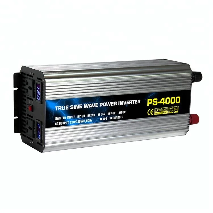 Однофазный чистый синусоидальный 1200 Вт Инвертор 24 В/12 В 6000 инвертор тороидальный