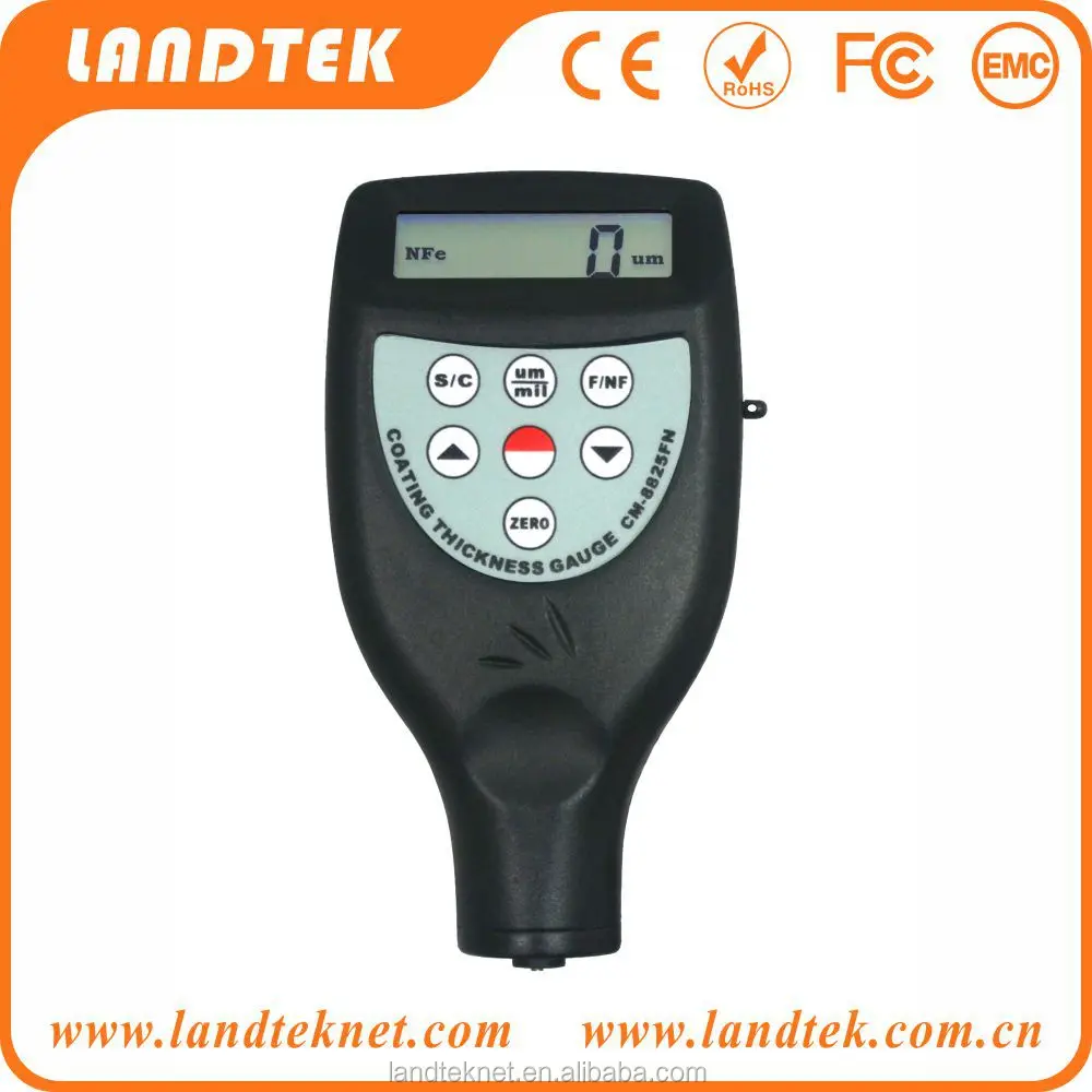 LANDTEK Paint Coating CM-8825FN Thickness Meter Aluminum & Iron Gauge Auto Tester (F/NF) 1250um