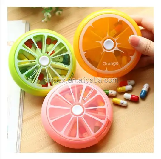Fruit Shaped Health Care Medicine Pill Box / Weekly Pill Organizer / travel pill container