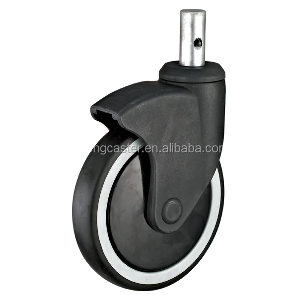 Вращающееся медицинское роликовое колесо из полиуретана с твердым стержнем 160 мм