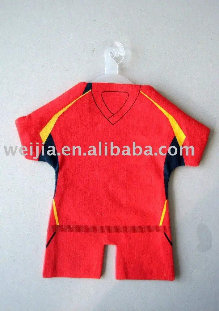 
Promotion football players mini T-shirt for car window decoration 
