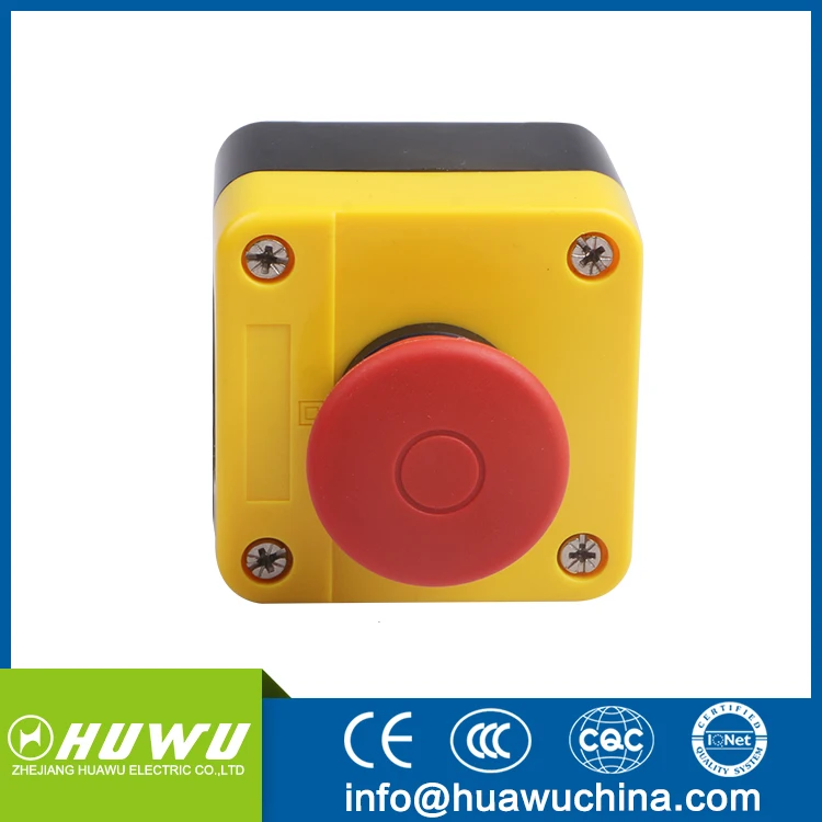 HUAWU XALPlastic push button switch waterproof electric control box Emergency Push Button Switch Box Control Box