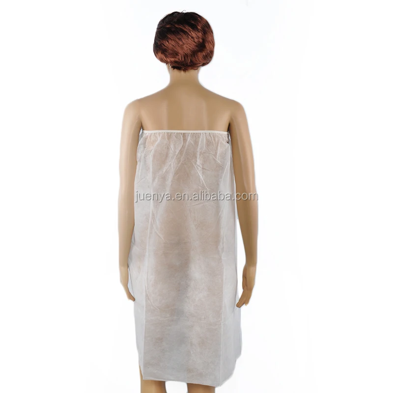 Free sample non woven spa disposable bathrobe body wrap