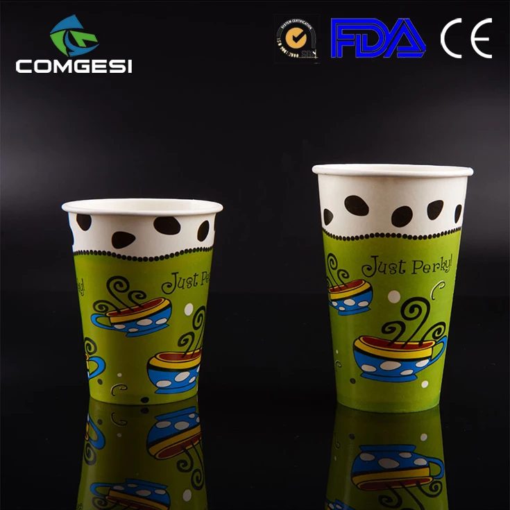 
Customer Logo Accepted 8oz/12oz/16oz/20oz Disposable Hot Drink Coffee Paper Cup With Flat Lid 