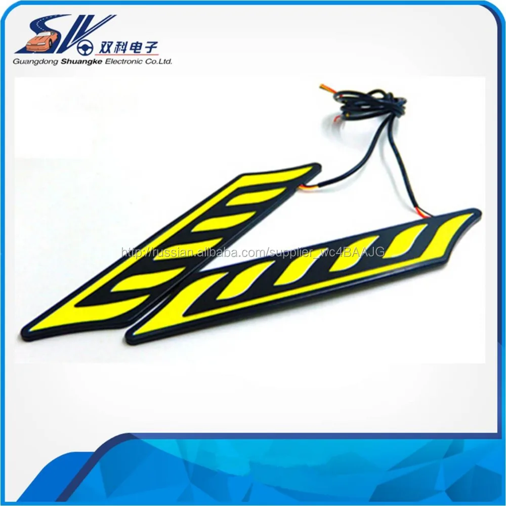 Новинка! дешевые 20.8 * 3.5 см универсальный 12 В двухцветный DRL из светодиодов дневные ходовые огни