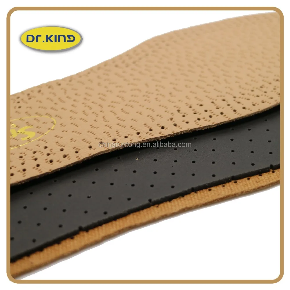 Ant Grain Genuine Sheepskin Black Latex Leather Shoes Insole