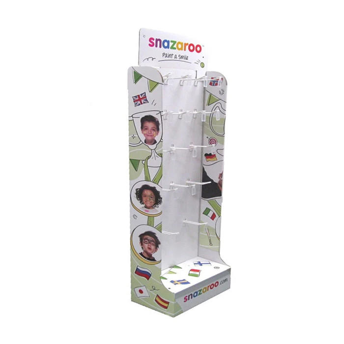 2024 New Cardboard Peg Hook Display Free New Custom Design High Quality Promotion Recyclable Cardboard Peg Hook Display