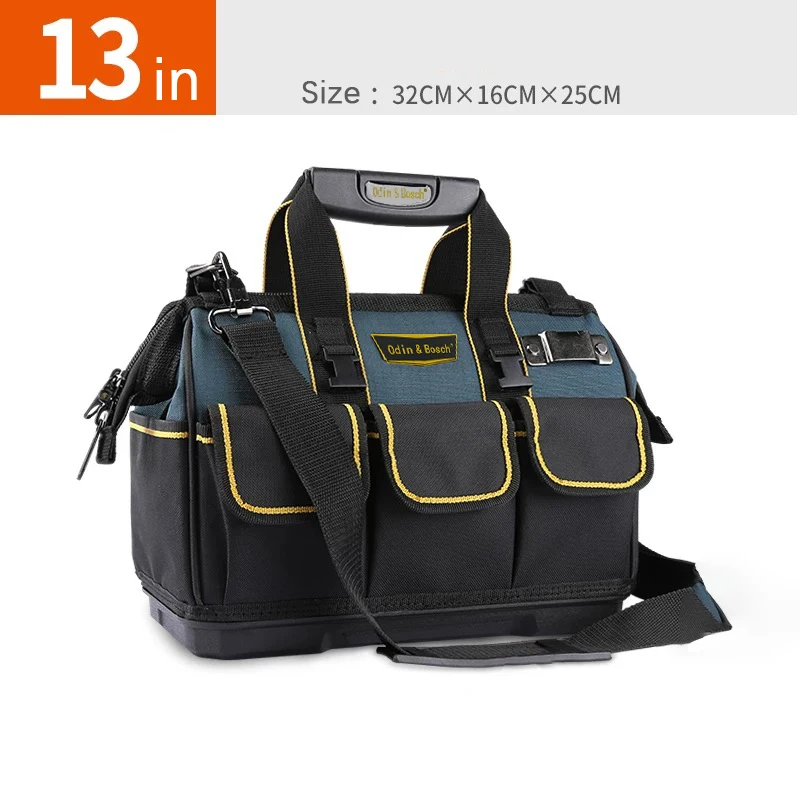 Heavy Duty Multi-Purpose Oxford Zipper Organize Storage Hanging Tool Bag Electrician With Hard Bottom