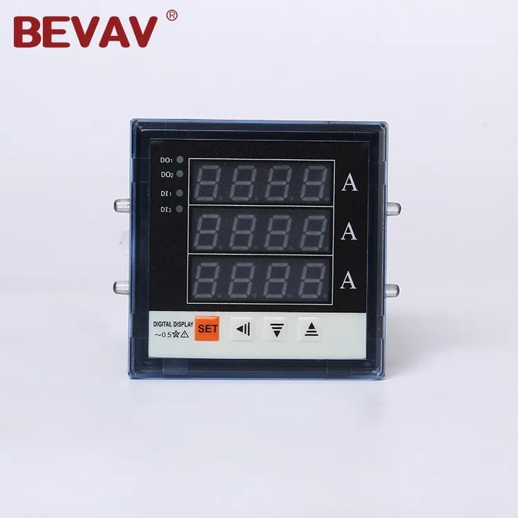 AC Digital ammeter, three-Phase AC Electric Current Meter, amp meter BEVAV A+quality