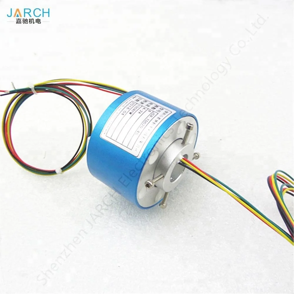  12mm/120mm/500mm Through hole electrical rotary joint carbon brushes slip
