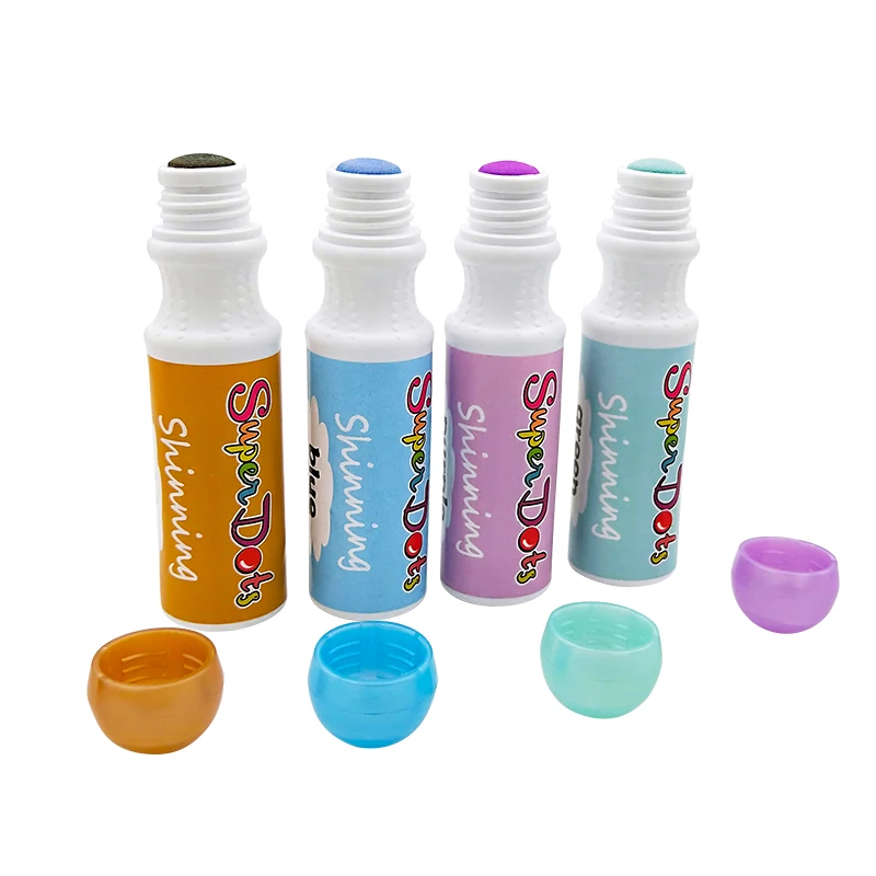 Арт-раскраска набор из 8 шт. тряпок моющиеся маркеры Dot милые комплекты для детей подарок CH-2851 книжка-раскраска может поставить вместе