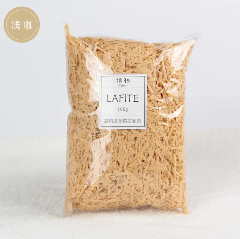 2mm Raw Raffia Manufacturers Purple Colored Recycle Raffia Biodegradable Grass for Gift Box Filler Packing Raphia Rafia 100g