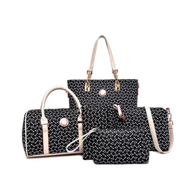 wholesale american famous brand women handbags set 6 pcs ladies purse bags with zipper