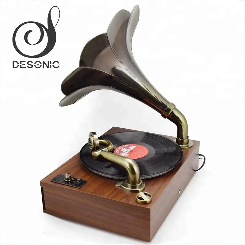 Antique horn gramophone phonograph turntable record player wholesale