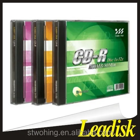 Печатных cd-r/пустой КОМПАКТ-ДИСК 10.4 мм jewel case/cd box упаковка, OEM пустой cdr с OEM дизайна упаковки