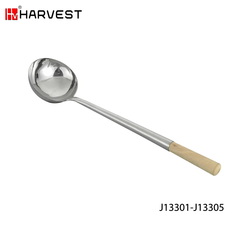 Kitchen Utensils Stainless Steel  Ladle With Wooden Handle Kitchen Soup