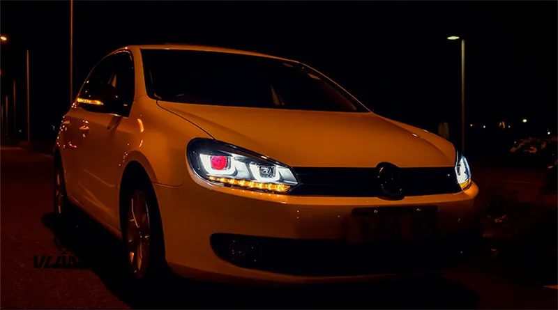 VLAND manufacturer for car lamp for GOLF 6 headlight 2008 2009 2010 2011 2012 2013 head lamp with signal light+DRL
