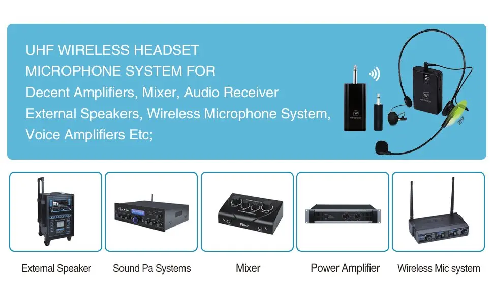 Портативный UHF беспроводной микрофон гарнитуры, поясная рация с приемником, идеально подходит для обучения