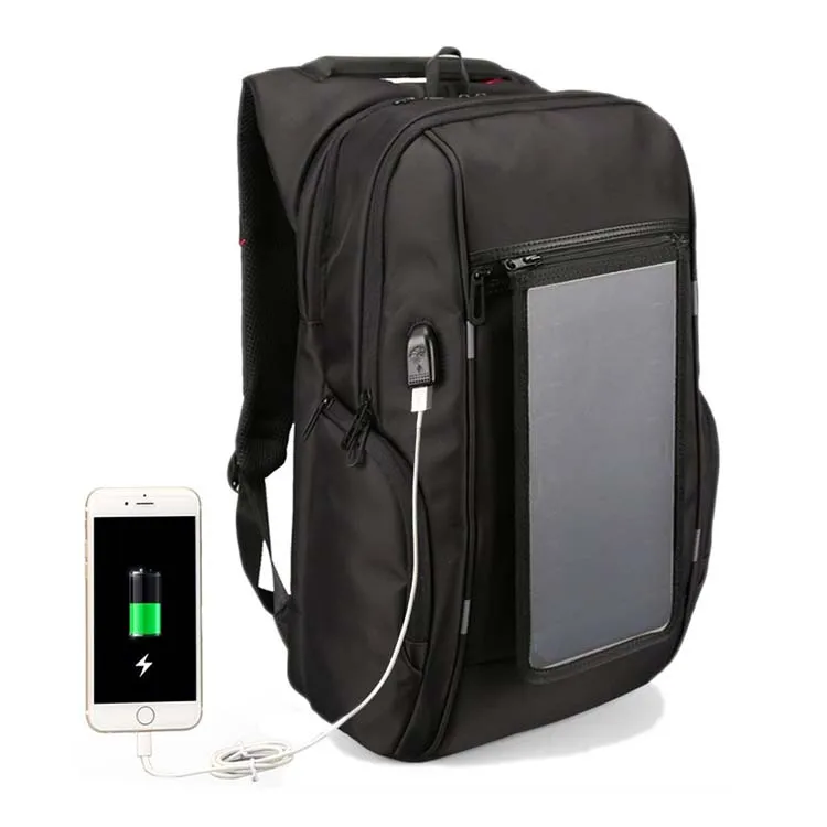 hotsale high quality waterproof Anti-theft durable laptop smart solar charger backpack