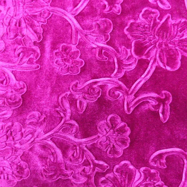 Various of pattern garment and women dress 3D embossed knitting velvet