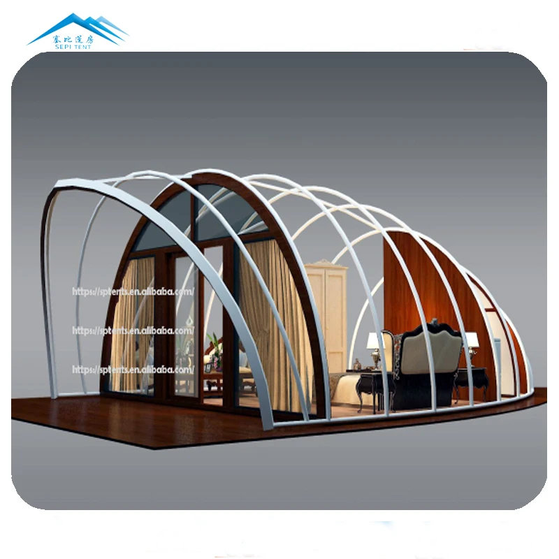 42sqm shell luxury hotel tent PVDF membrane architecture structure  tent