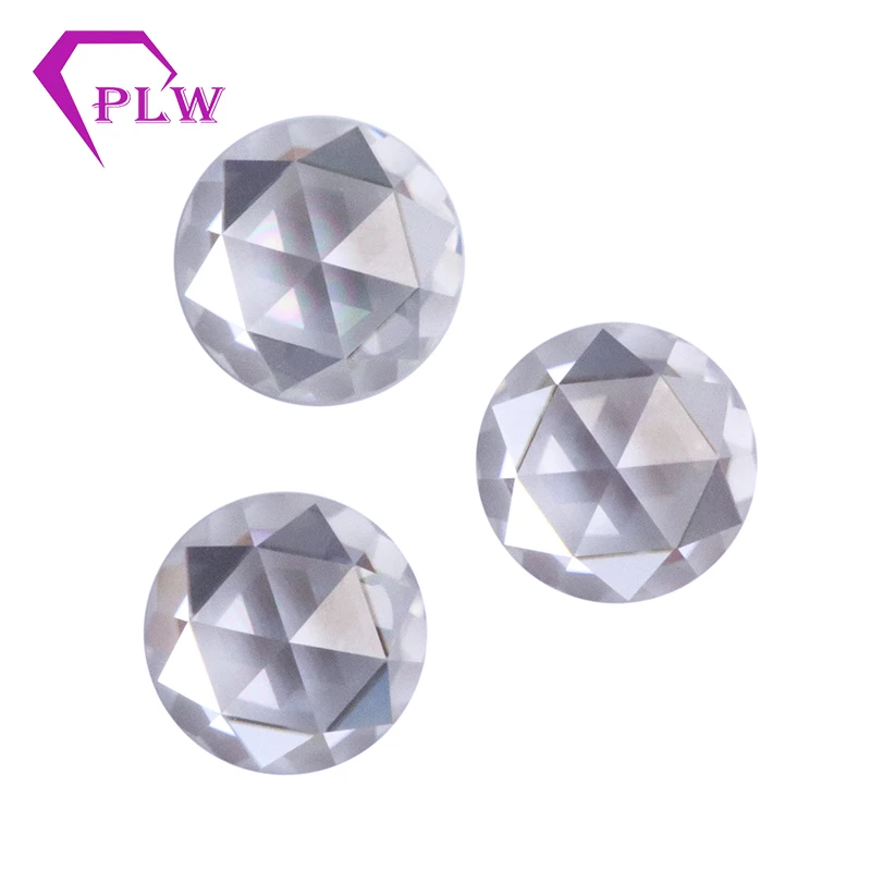 DEF color super white rose cut Moissanites for making earring