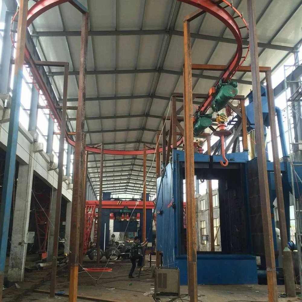 Hanging chain type shot blasting machine in foundry industry