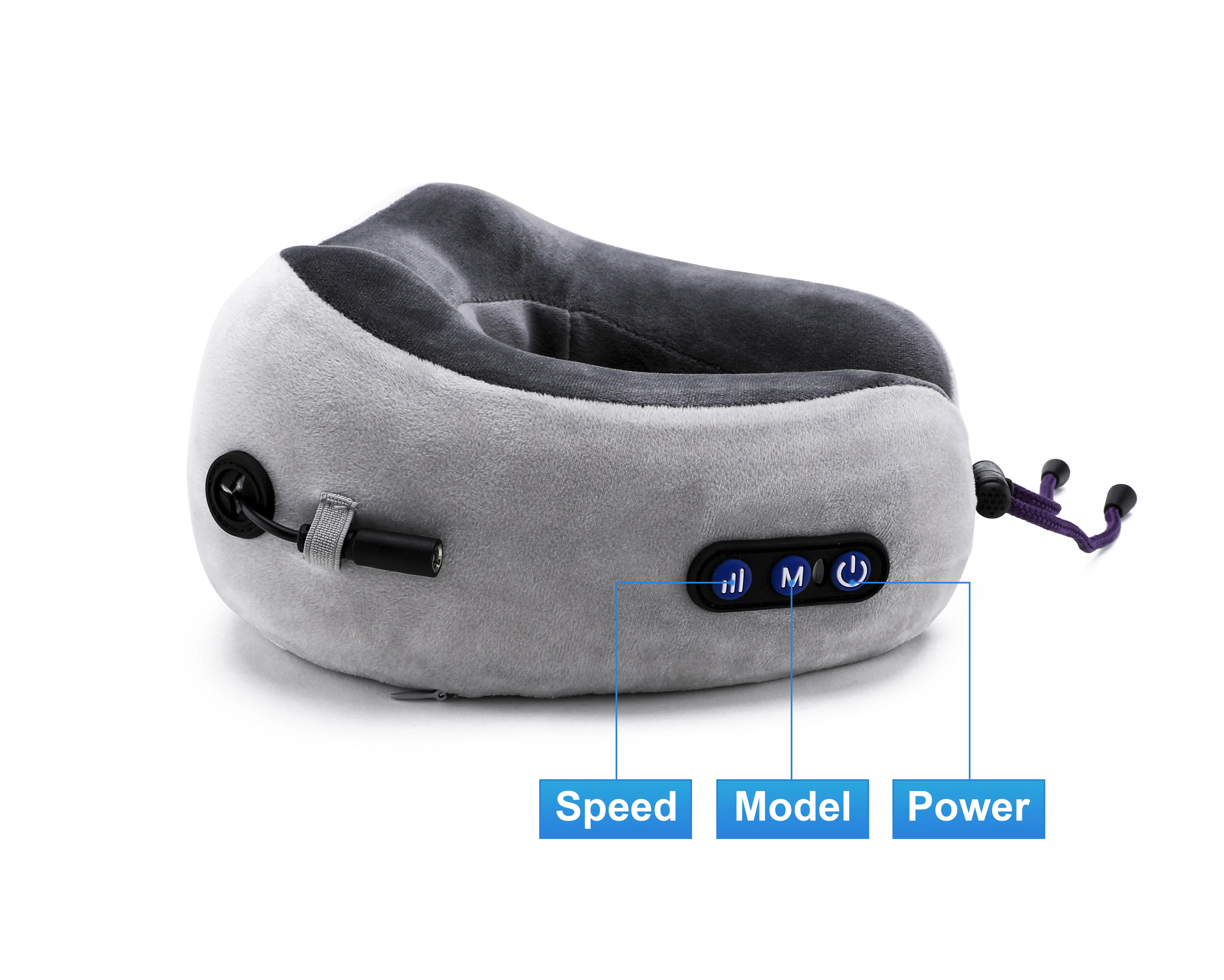 Portable Multi-purpose Shiatsu Massage Pillow Neck U-shaped Travel Pillow Vibrating Massage Pillow for Travelling