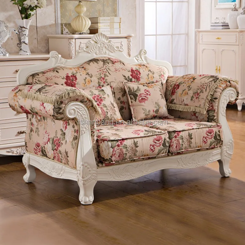 Королевский французский провинциальный ткань мягкая деревянная гостиная диван мебельный гарнитур