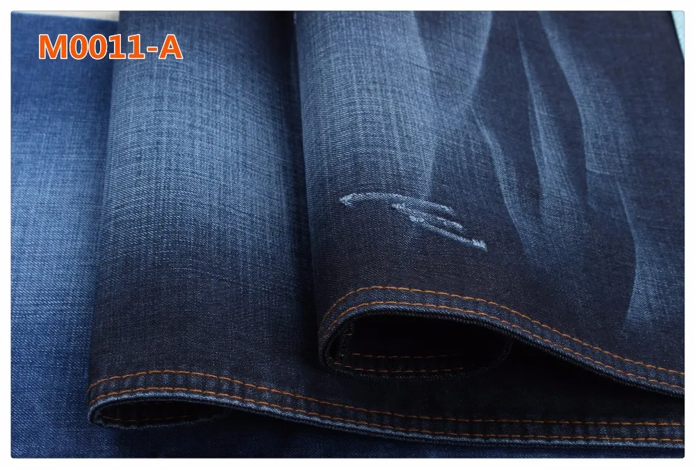 65% cotton 35% polyester 10.5 oz cotton slub denim fabric jeansmaterial