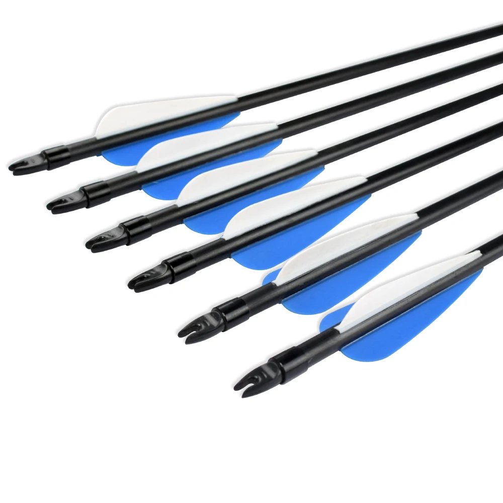 High quality Archery steel point Fiberglass Arrow shafts recurve bow shooting arrow fiberglass