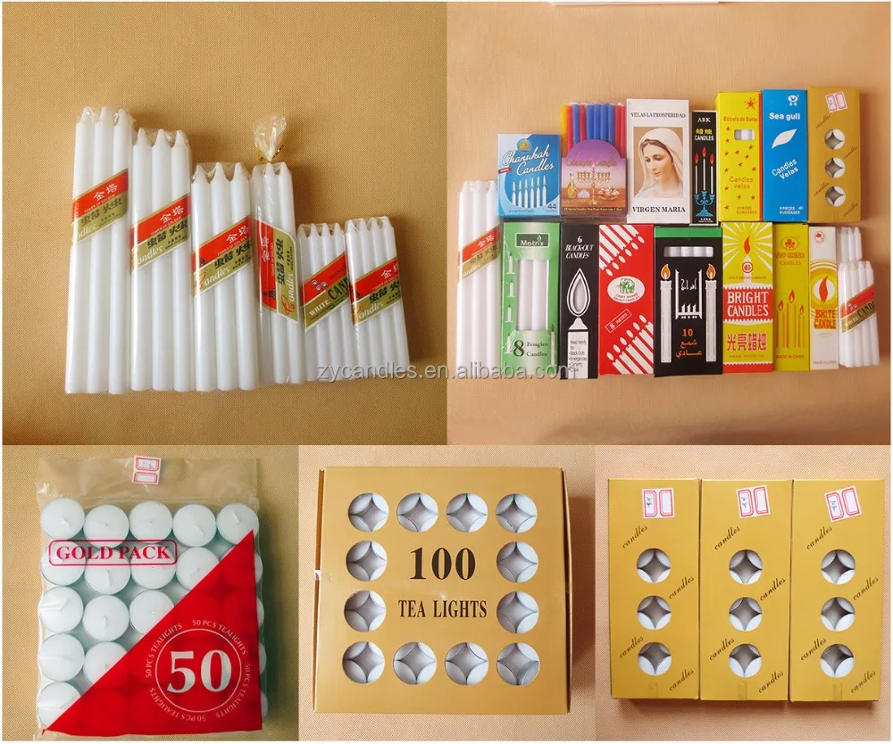 Mini round ivory white tealight candles aluminum cups tealight candle