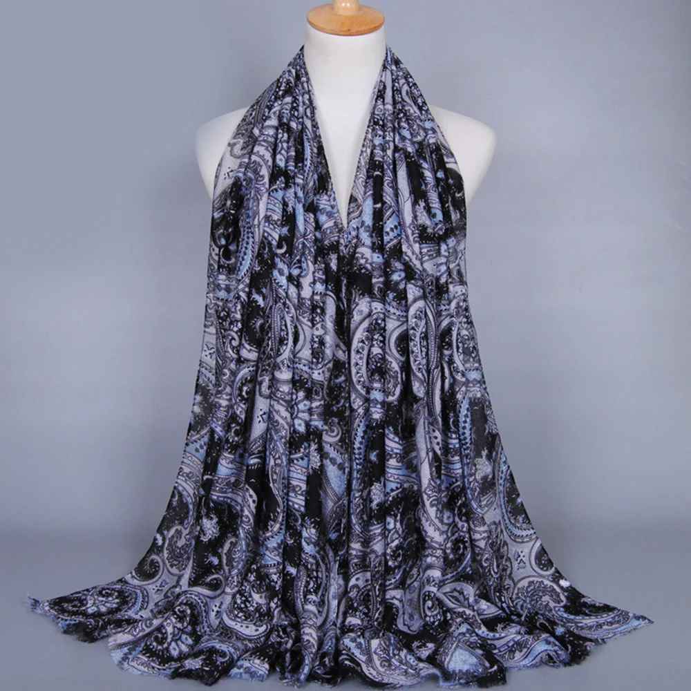 
Zakiyyah BS338 Kashmiri Shawls Fancy Hijab Scarf For Sale Muslim Women Printed hijabs 