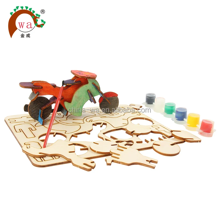 
Wooden toy drawing toy with color 3D puzzle toy 