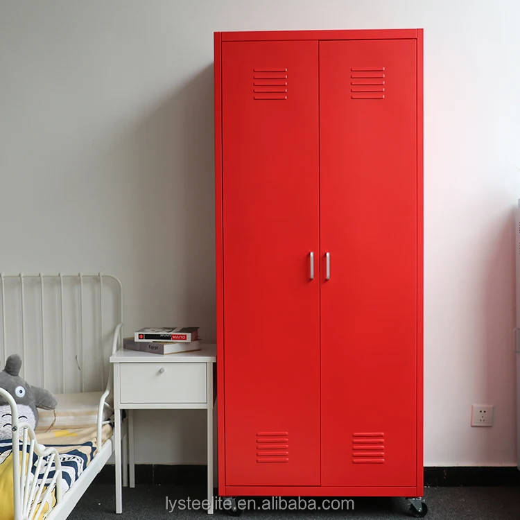 RED color employee lockers small storage lockers for kids bedrooms