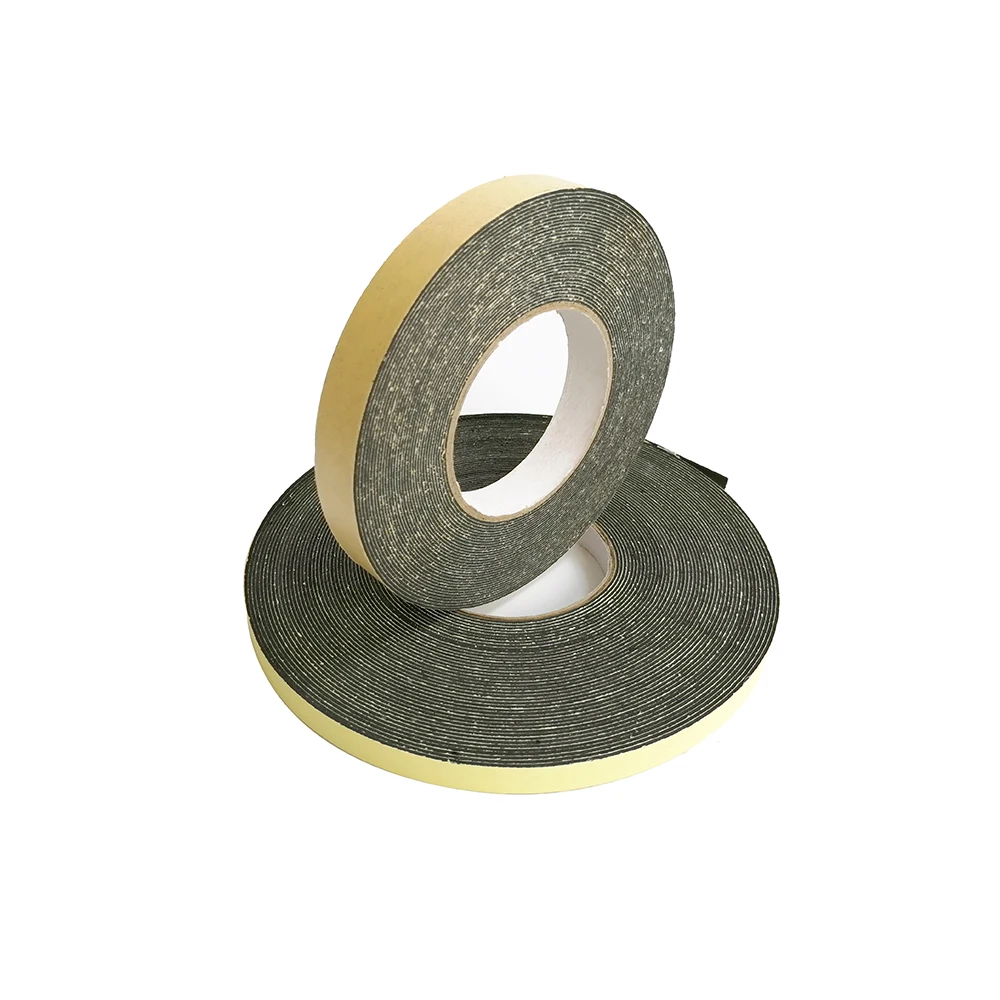 Double single side yellow film black foam adhesive shockproof sponge EVA tape for door or window