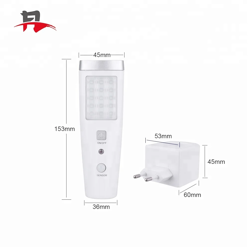 Indoor 15+5 LED Baby Night Light With Flashlight Wireless Charging Rechargeable Motion LED Emergency Sensor Night Lights